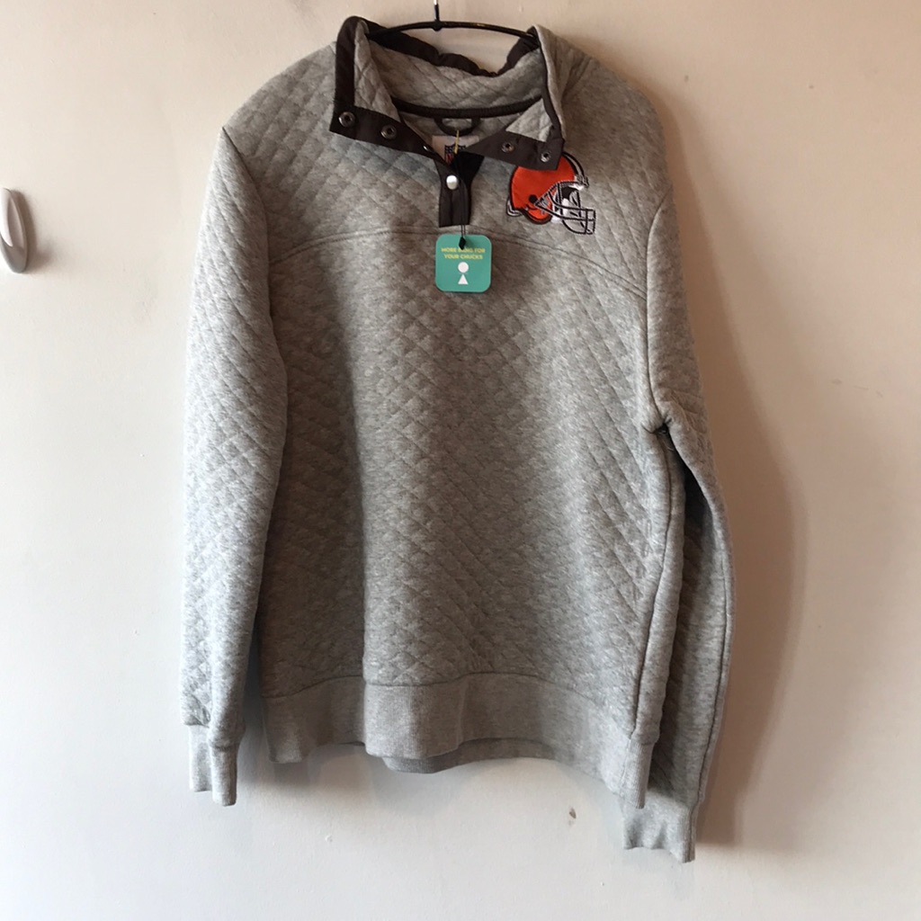 111 Nfl Cleveland Browns Half Button Hoodie